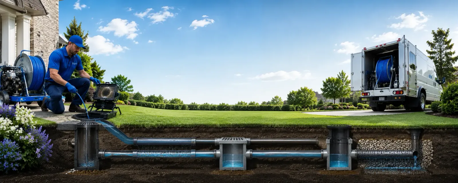 Outdoor drain cleaning information for Lizemores, WV